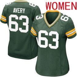 Women Green Bay Packers #63 Josh Avery Green Nike Limited Player NFL Jersey->women nfl jersey->Women Jersey